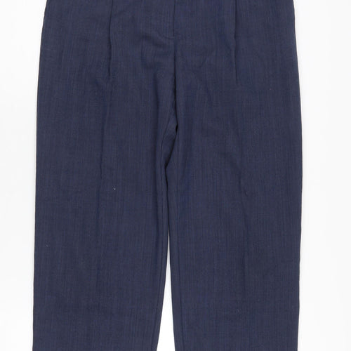 Marks and Spencer Women's Blue Straight Trousers Size 12
