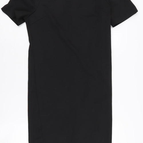 Next Women Black Size 8 Short Sleeve Dress