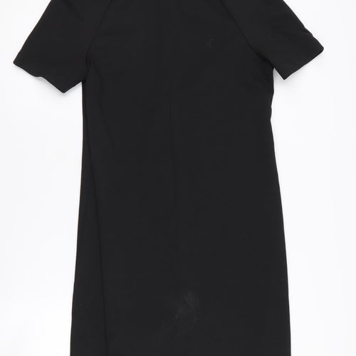 Next Women Black Size 8 Short Sleeve Dress