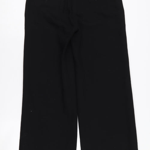 Jaeger Women's Black Wool Trousers, Size 8, Button Closure