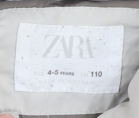 Zara Girls Beige Puffer Jacket 4-5 Years
