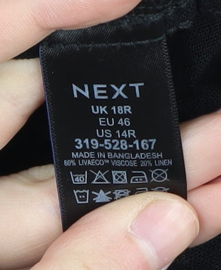 Next Women's Black Wide-Leg Trousers Size 18