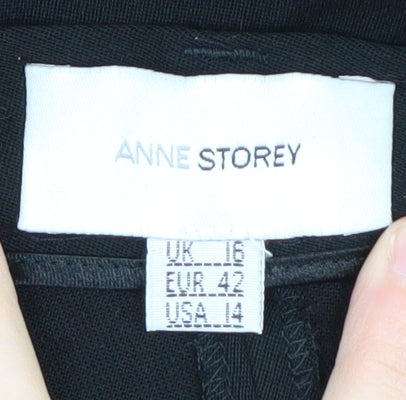 Anne Storey Women's Black Trousers Size 16