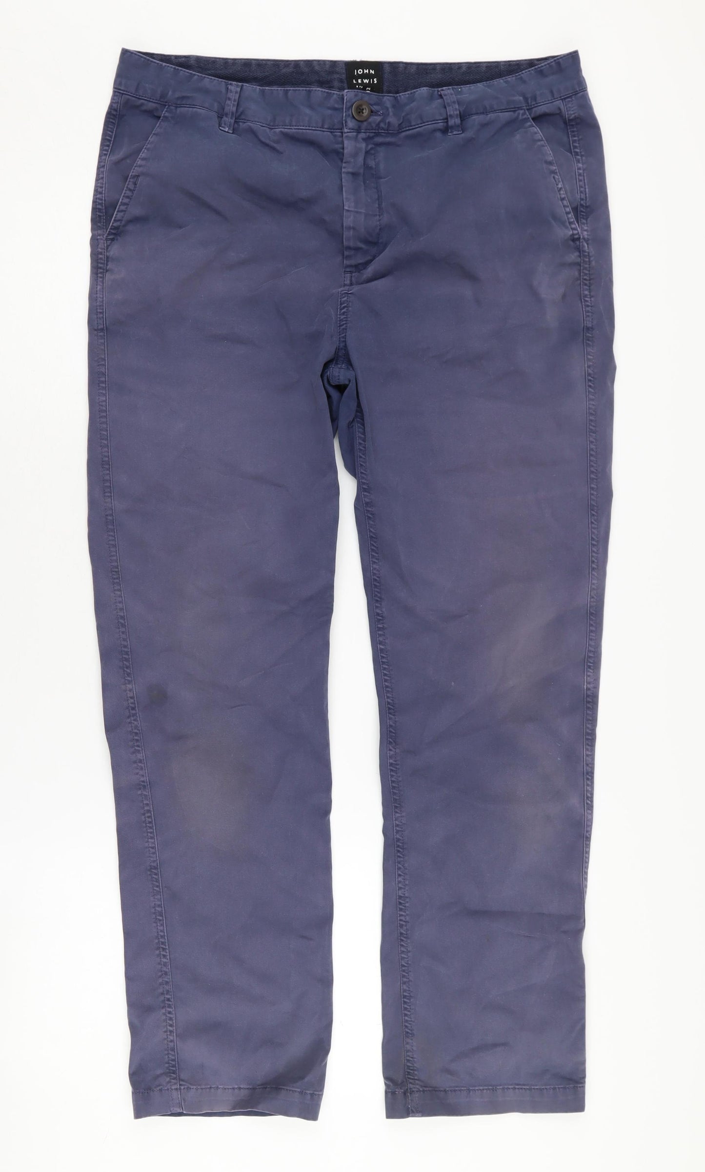 John Lewis Women's Blue Chino Trousers Size 12