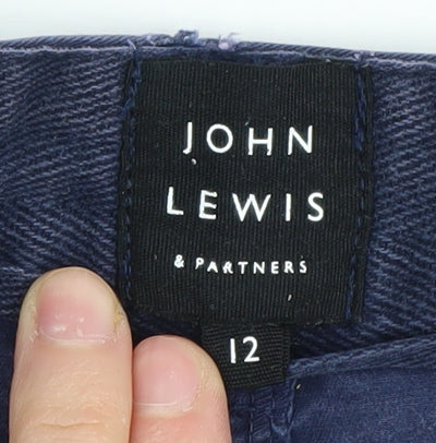 John Lewis Women's Blue Chino Trousers Size 12
