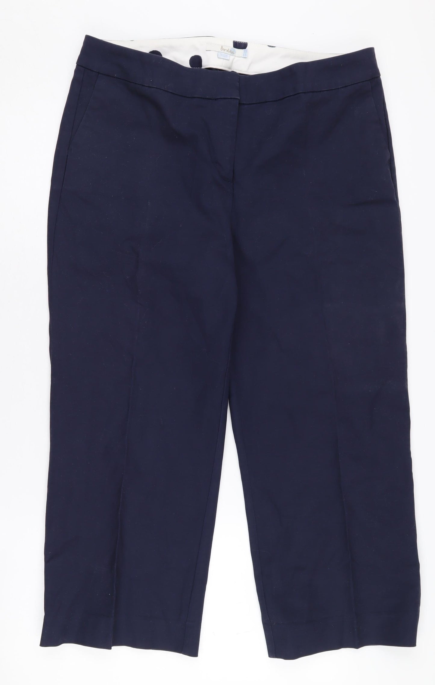 Boden Women's Blue Cotton Trousers Size 16
