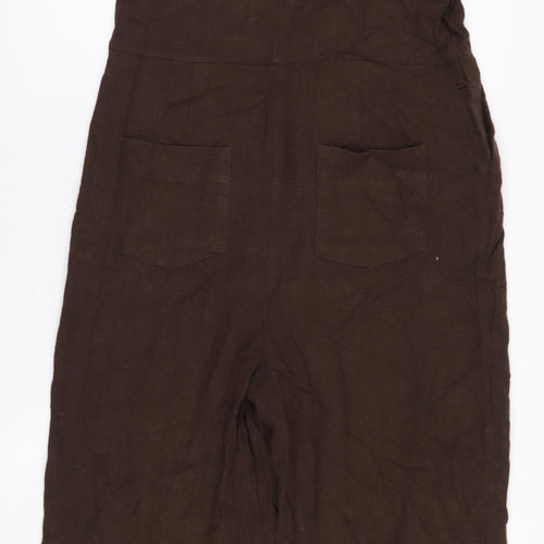 Warehouse Women's Brown Sleeveless Wide-Leg Jumpsuit