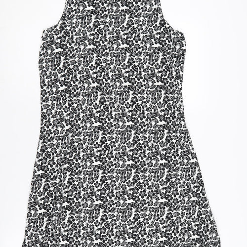 Marks and Spencer Women's Black Floral Dress Size 8