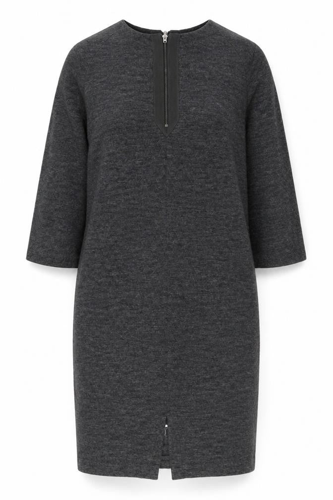 Mango Women's Grey Knee Length Shift Dress, Size S