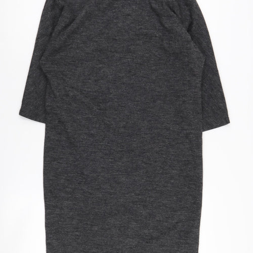 Mango Women's Grey Knee Length Shift Dress, Size S