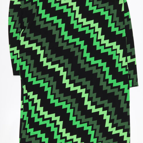 New Look Women's Multicoloured Chevron Dress, Size L