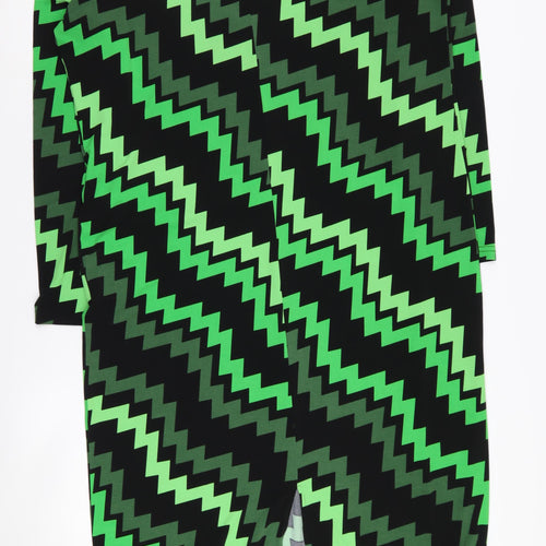 New Look Women's Multicoloured Chevron Dress, Size L
