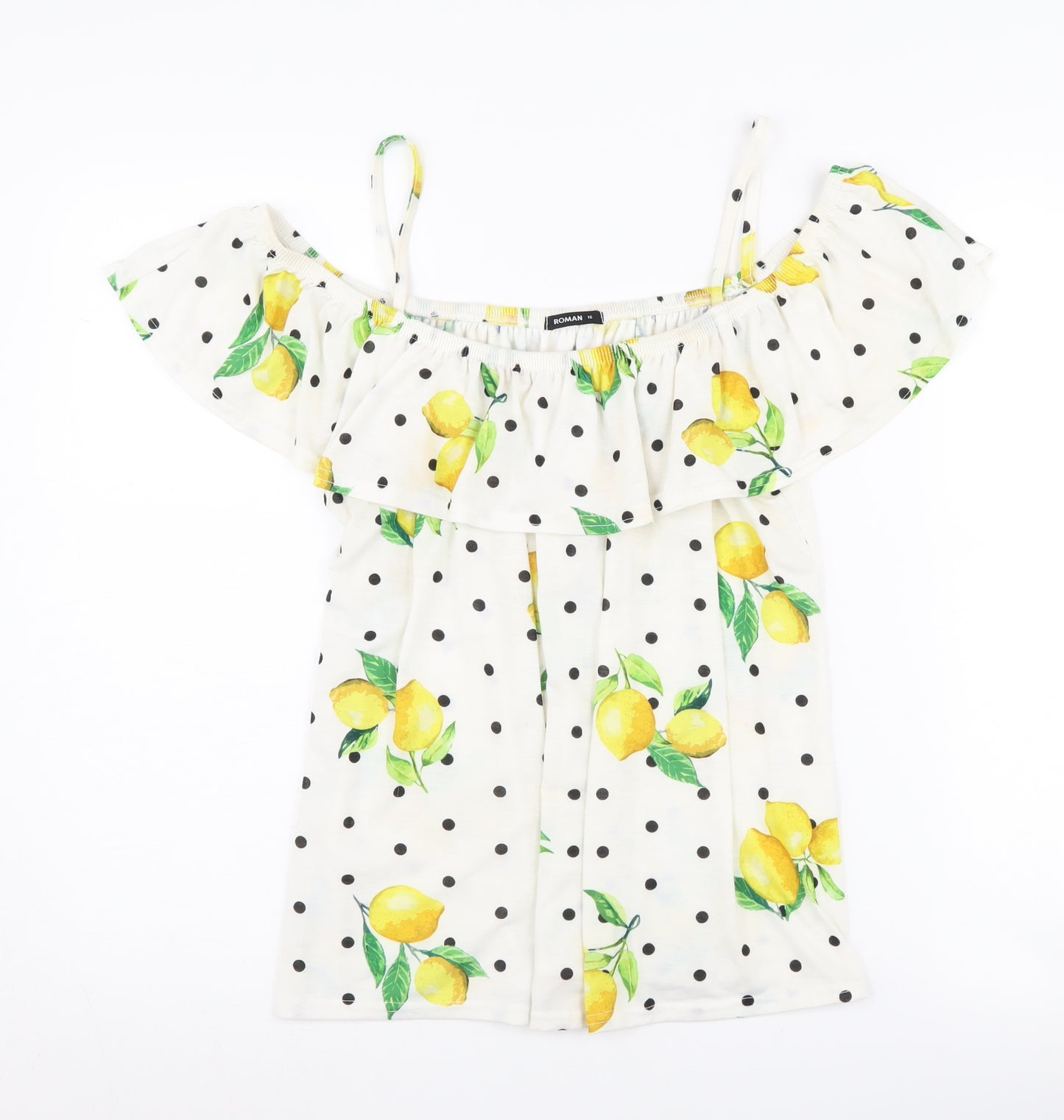 Roman Women's Multicoloured Off-Shoulder Tunic Size 16