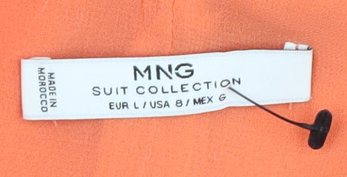 MNG Women's Orange Shift Dress UK Size 12