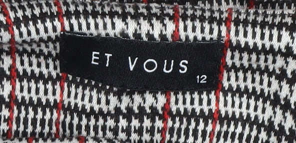 Et Vous Women's Multicoloured Check Shift Dress Size 12