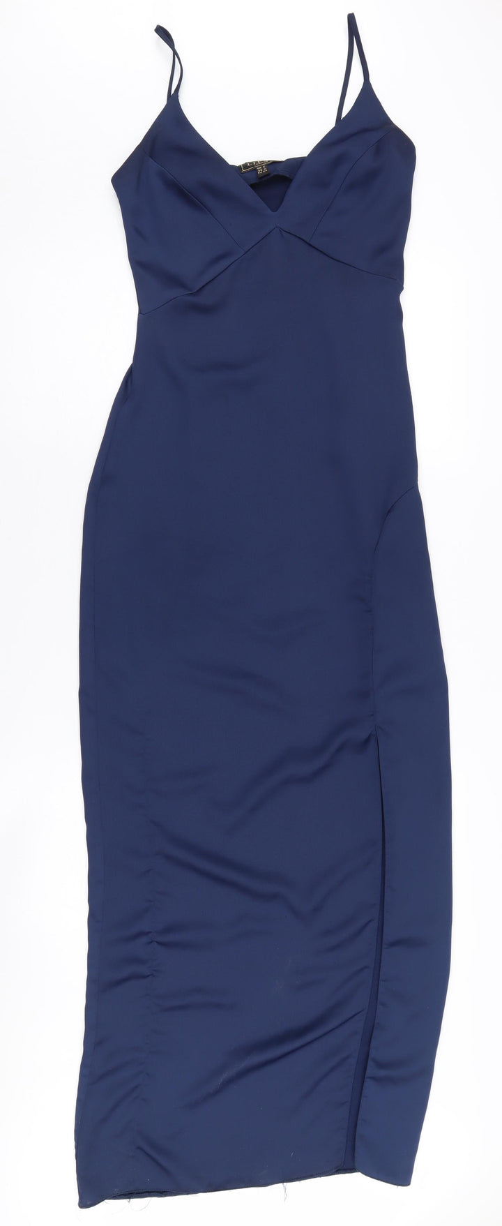 Lipsy Women's Blue Slip Dress Size 6 V-Neck Party