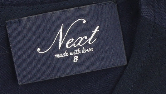 Next Women's Blue Floral Embroidered Tank Top Size 8