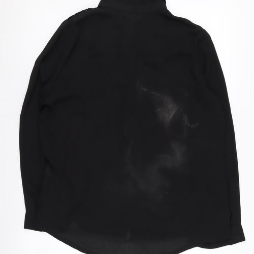 Boohoo Boutique Women’s Black Studded Collar Shirt