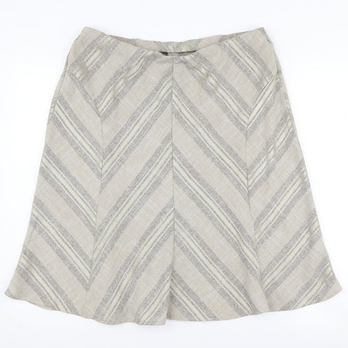 Marks and Spencer Women's Beige A-Line Skirt Size 14
