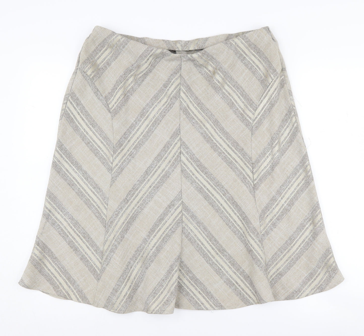 Marks and Spencer Women's Beige A-Line Skirt Size 14