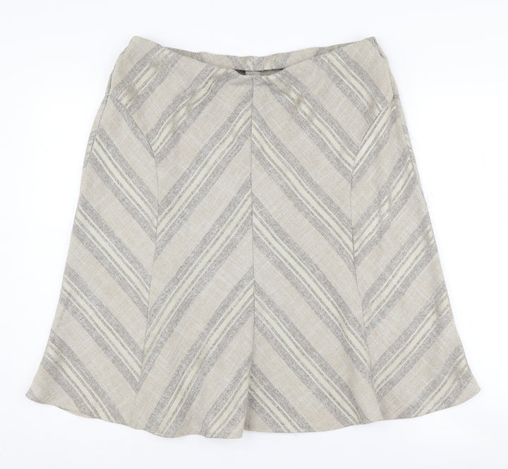 Marks and Spencer Women's Beige A-Line Skirt Size 14