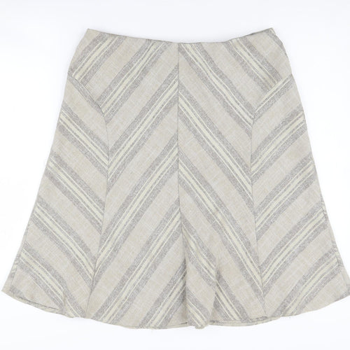 Marks and Spencer Women's Beige A-Line Skirt Size 14