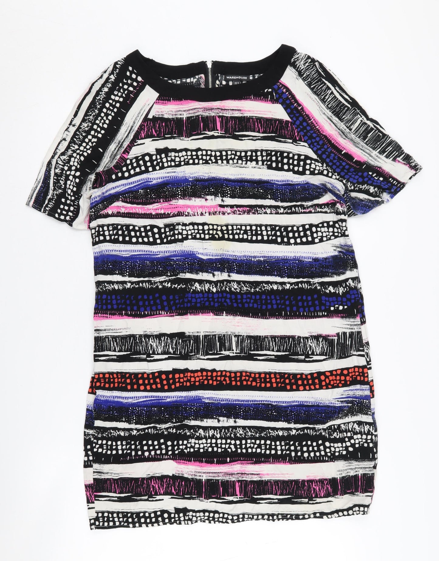 Warehouse Women's Multicoloured Shift Dress Size 12