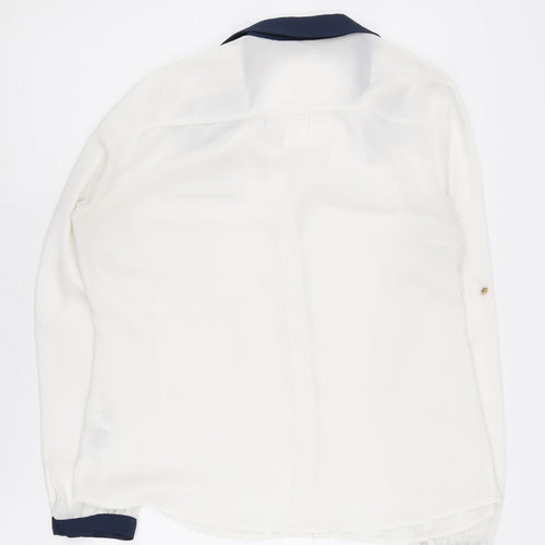 Oasis Women's White Button-Up Shirt Size 14