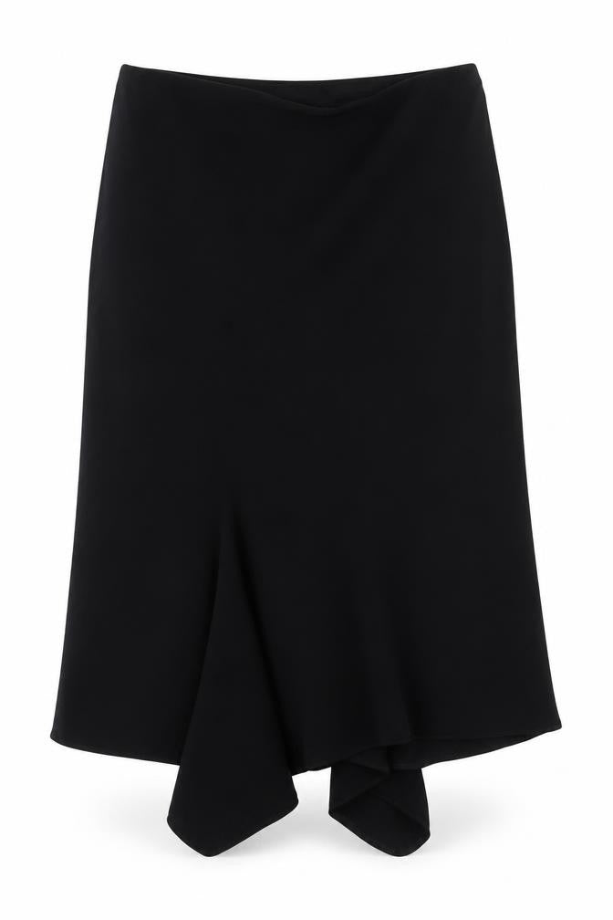 Front view of Spirit Women's Black, size 14, Polyester Skirt