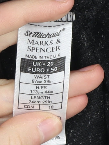 Marks and Spencer Women's Black Pencil Skirt, Size 20