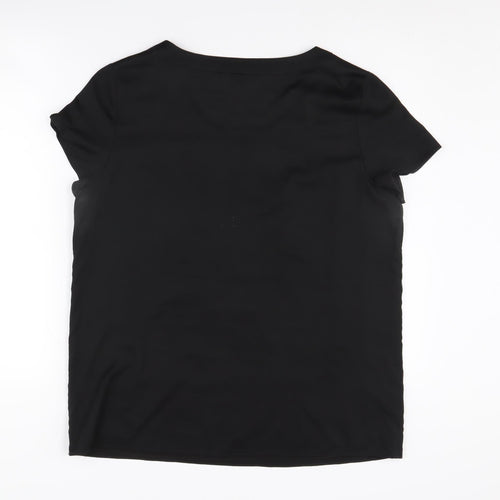 Ann Taylor Women's Black Sequin Party T-Shirt L