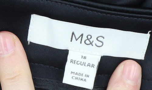 Marks and Spencer Women's Black Trousers Size 18