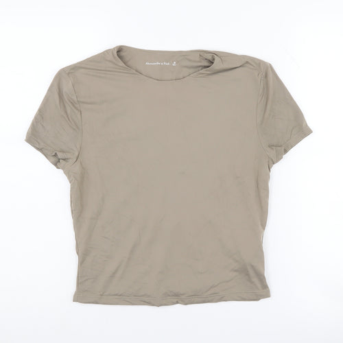 Abercrombie & Fitch Women's Beige T-Shirt M