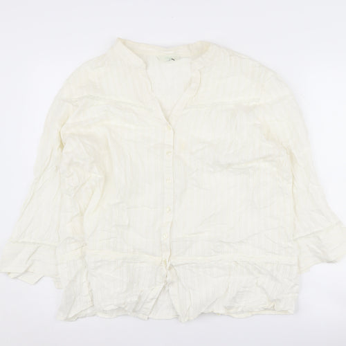 Marks & Spencer Women's Ivory 3/4 Sleeve Blouse, Size 22