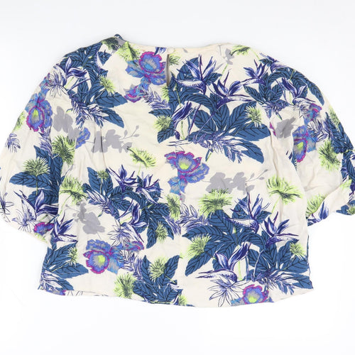Topshop Women's Multicoloured Floral Blouse Size 12