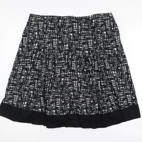 Marks and Spencer Women's Black Geometric Skirt Size 16