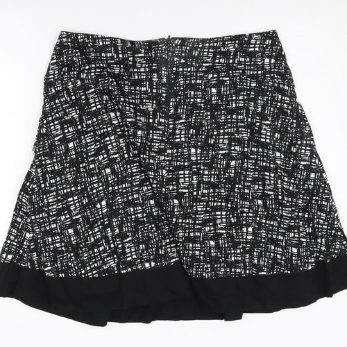 Marks and Spencer Women's Black Geometric Skirt Size 16