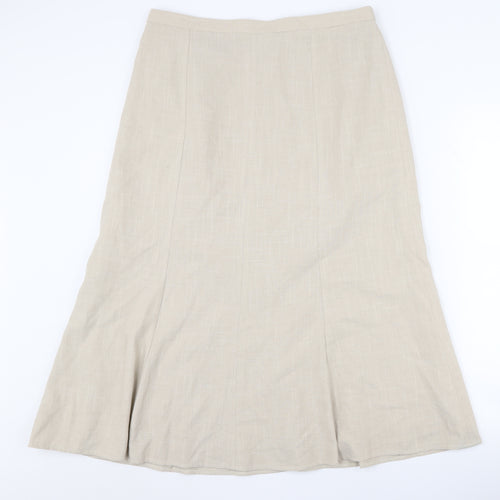 Eastex Women's Beige A-Line Midi Skirt Size 16