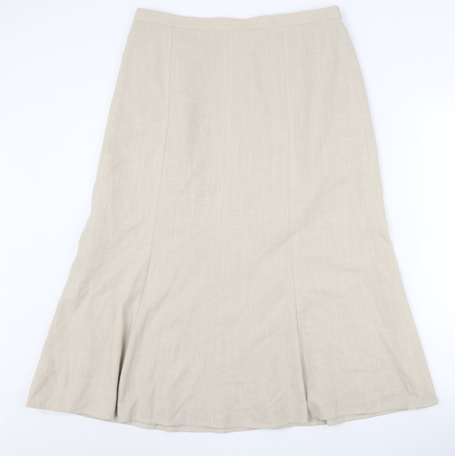 Eastex Women's Beige A-Line Midi Skirt Size 16