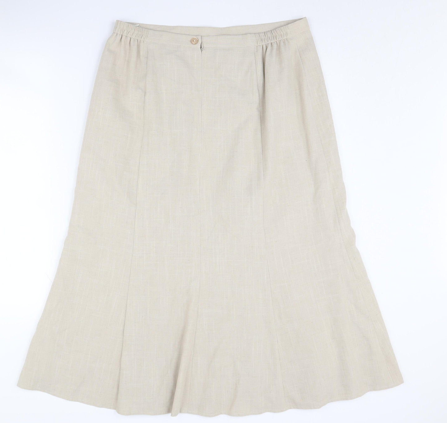 Eastex Women's Beige A-Line Midi Skirt Size 16