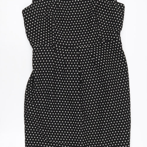 Marks and Spencer Women's Black Polka Dot Sheath Dress