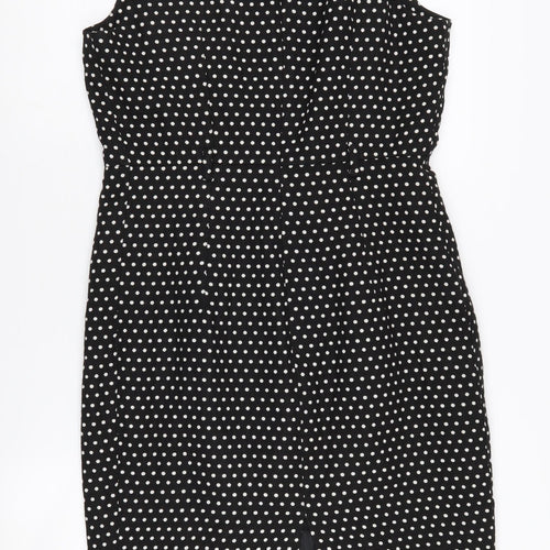 Marks and Spencer Women's Black Polka Dot Sheath Dress