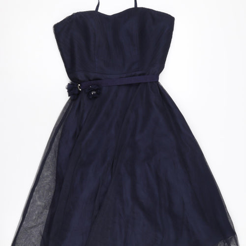 Monsoon Women's Blue A-Line Party Dress Size 10
