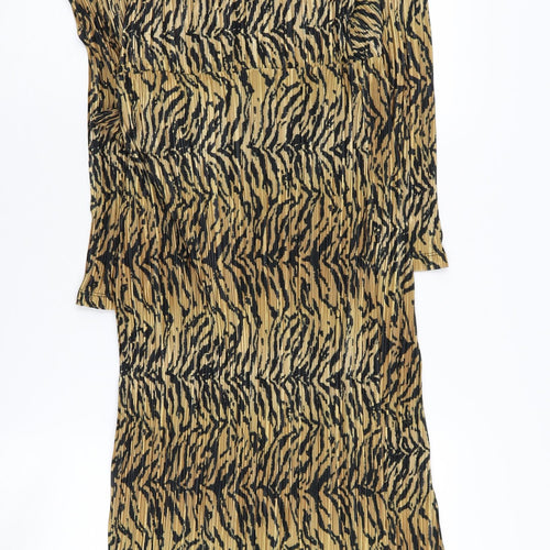 Edited Women's Multicoloured Animal Print Wrap Dress Size 10