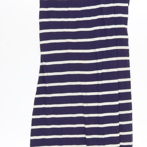 Fat Face Women's Blue Striped Wrap Dress Size 8