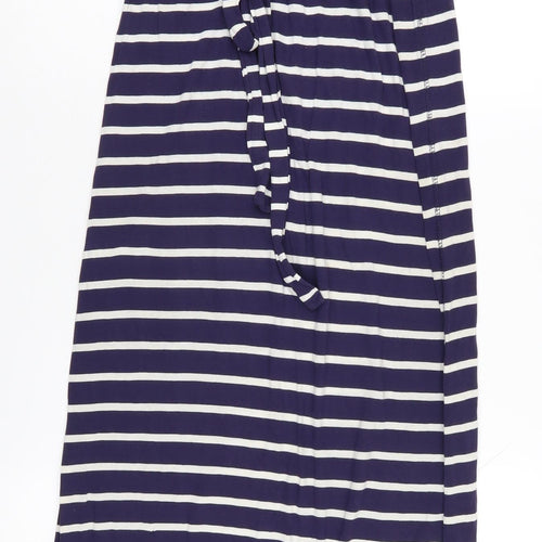 Fat Face Women's Blue Striped Wrap Dress Size 8