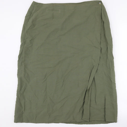 Marks and Spencer Women's Green Midi Skirt, UK 18, Vintage, Casual