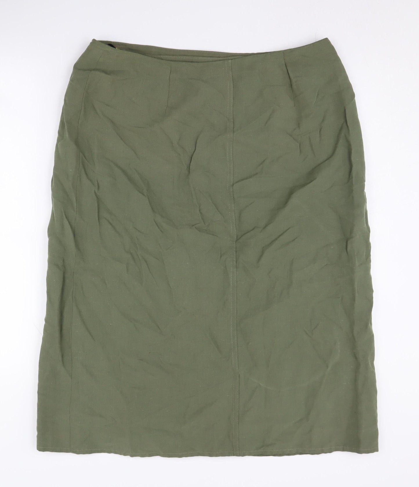 Marks and Spencer Women's Green Midi Skirt, UK 18, Vintage, Casual