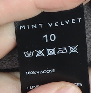 Mint Velvet Women's Grey Beaded Tunic Blouse Size 10