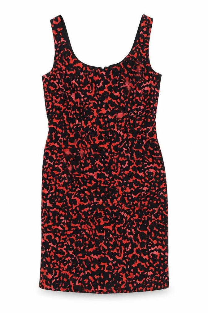 Front view of Ann Taylor Women's Multicoloured Animal Print Dress, size 8